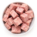 Diced pork luncheon meat Royalty Free Stock Photo