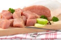 Diced pork tenderloin Royalty Free Stock Photo