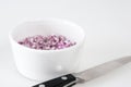 Diced red onion Royalty Free Stock Photo
