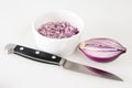 Diced red onion Royalty Free Stock Photo