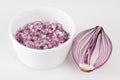 Diced red onion Royalty Free Stock Photo