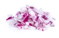 Diced Red Onion (isolated on white) Royalty Free Stock Photo