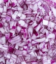 Diced Red Onions (background image) Royalty Free Stock Photo