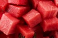 Diced watermelon Royalty Free Stock Photo