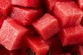 Diced watermelon