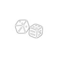 Dices. flat vector icon Royalty Free Stock Photo