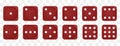 Dices gamble gaming monochrome. Poker cubes Vector set