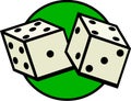 Dices gambling luck game vector illustration Royalty Free Stock Photo