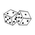 dices gambling sketch