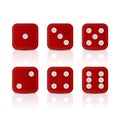 Dices for gameswith all the numbers. Royalty Free Stock Photo