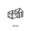 Dices icon from Arcade collection. Royalty Free Stock Photo