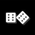 Dices icon flat