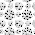 Dices seamless background. Vector