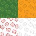 Dices seamless backgrounds set