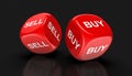 Dices with sell, buy
