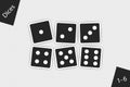 Dices Set 1 To 6 With Shadow - Vector Illustration - Isolated On Transparent Background Royalty Free Stock Photo