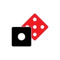 Dices sign icon. Casino game symbol. Flat dice