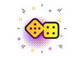 Dices sign icon. Casino game symbol. Vector Royalty Free Stock Photo