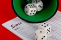 Dices, yahtzee Royalty Free Stock Photo