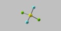 Dichloromethane molecular structure isolated on grey Royalty Free Stock Photo