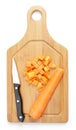 Dicing carrots Royalty Free Stock Photo