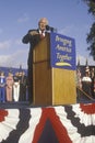 Cheney at a Bush/Cheney campaign rally in Costa Mesa, CA, 2000