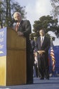 Cheney and Colin Powell at a Bush/Cheney campaign rally in Costa Mesa, CA, 2000