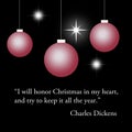 Dickens Christmas Quote Royalty Free Stock Photo