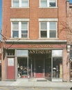 Dickinsons Antiques storefront, in Beacon, New York