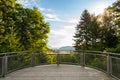 Dickson Falls Trail lookout with a beautiful view of Fundy Shore Royalty Free Stock Photo