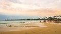 Evening view at the beach near Dickwella village in Sri Lanka