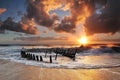 Dicky Wreck at sunrise Royalty Free Stock Photo