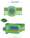 Dicot leaf structure or anatomy template