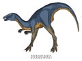 Dicraeosaurus color sketch. Ancient reptile. Dinosaur color drawing Royalty Free Stock Photo