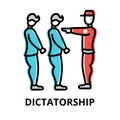 Dictatorship icon concept, politics collection