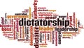 Dictatorship word cloud Royalty Free Stock Photo