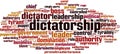 Dictatorship word cloud Royalty Free Stock Photo