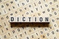 Diction word concept on cubes Royalty Free Stock Photo