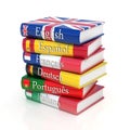 Dictionaries, learning foreign language Royalty Free Stock Photo