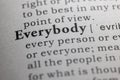 Dictionary definition of everybody Royalty Free Stock Photo