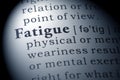 Dictionary definition of fatigue