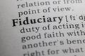 Dictionary definition of fiduciary