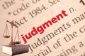 Dictionary definition of judgment Royalty Free Stock Photo