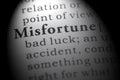 Dictionary definition of misfortune