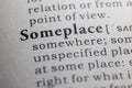 Dictionary definition of someplace Royalty Free Stock Photo