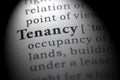 Dictionary definition of tenancy