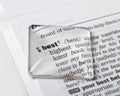 Dictionary definition of word best Royalty Free Stock Photo