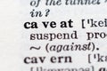Definition of word caveat