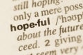 Dictionary definition of word hopeful Royalty Free Stock Photo