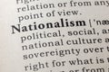 Dictionary definition of the word nationalism Royalty Free Stock Photo